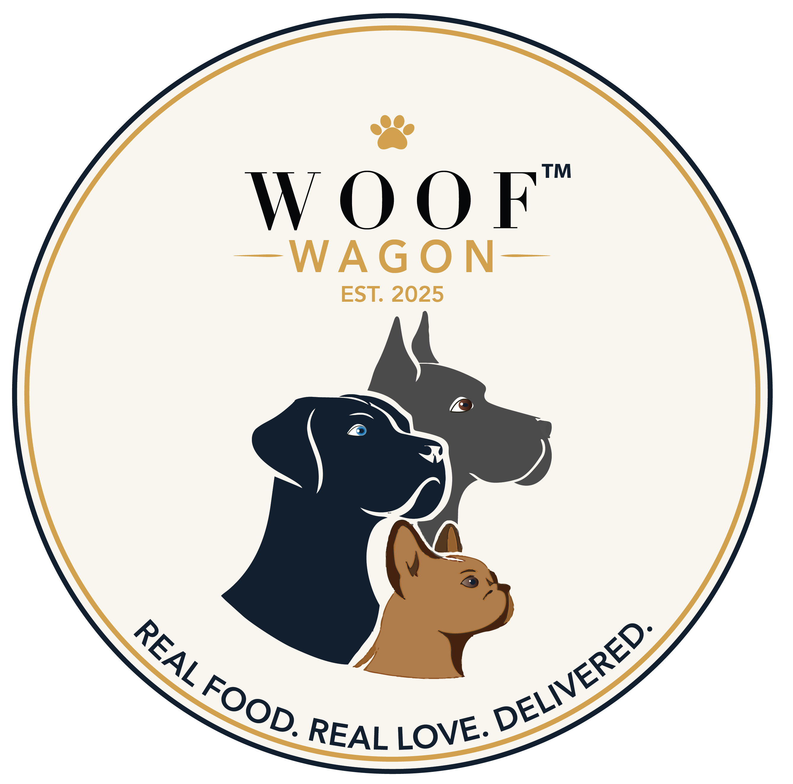 Woof Wagon logo — Real food. Real love. Delivered.